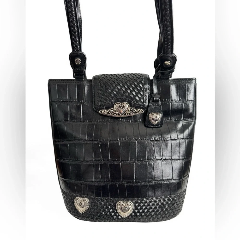 Vintage Marc Chantal MC black leather shoulder bag